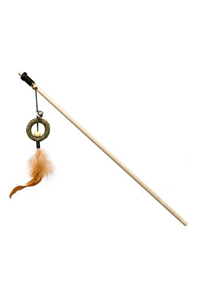 Eastland Neo Pet Market Furry Catnip Cat Herb Ring Fishing Rod 40 Cm