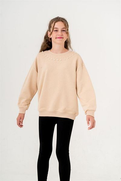 BOYS AND GİRLS Hanorac Bej pentru Fata Pearl