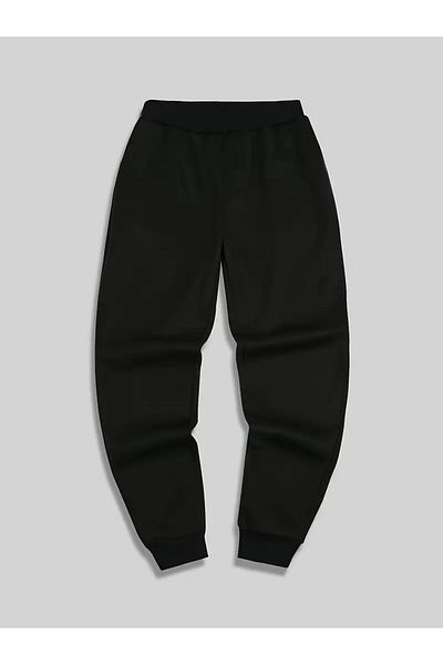 zunop Ανδρική φόρμα μαύρης Balance με στάμπα oversize