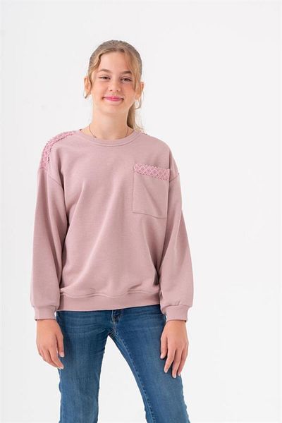 BOYS AND GİRLS Hanorac pentru fetiță Dusty Rose - Buzunar pentru umăr