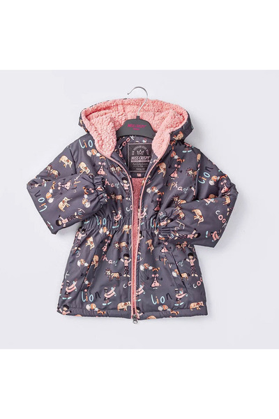 AryhoShe KIZ ÇOCUK BALONLU DESENLİ ASTARLI MONT