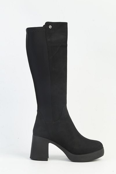 Pierre Cardin ®   Black Suede Women's Heeled Boots Pc-54118