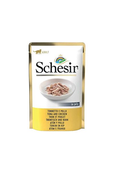 Schesir كيس طعام القطط شيزر بالتونة والدجاج في الجيلي - 85 جرام