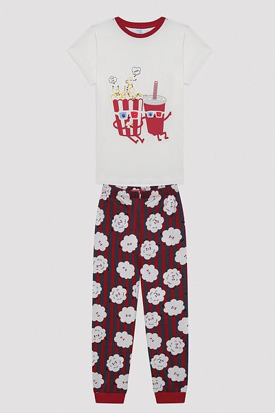 Penti Boy's Popcorn Multicolored 2-Piece Pajama Set