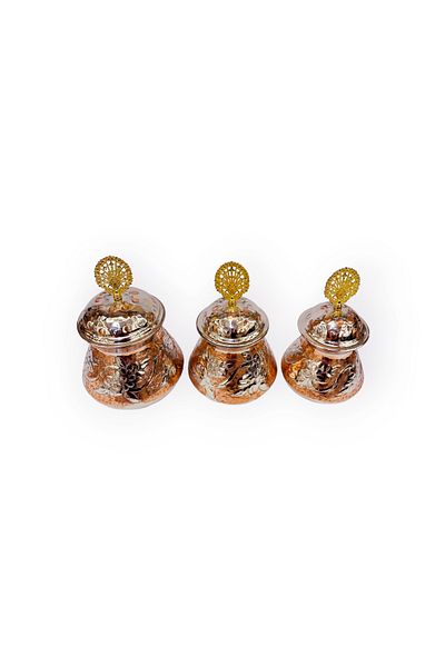 EFEMİR Double Color 3 Size Copper Spice Set