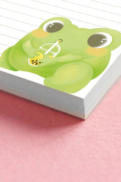 Copyder Cute Frog Themed Memo Pad Notepad Notebook Set 50 Sheets