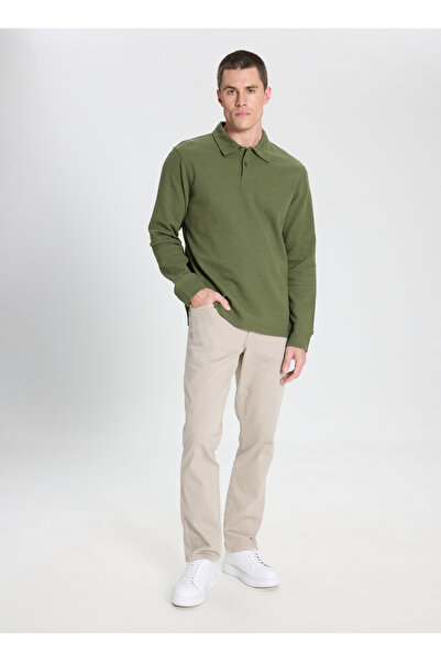 WRANGLER Haki Erkek Polo T-Shirt W242778308 Regular Polo T-Shirt