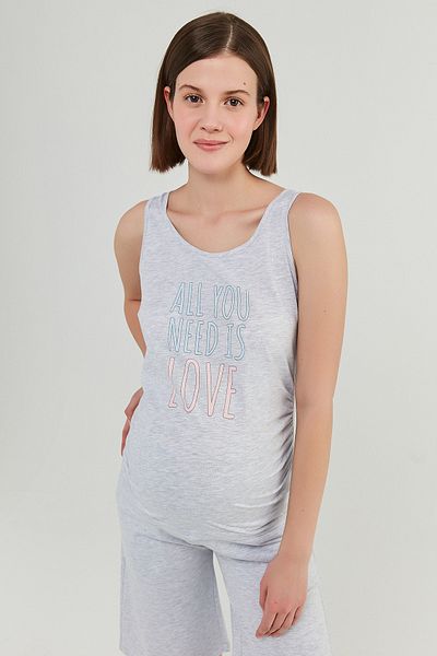 Penti Light Gray Melange Mama Pregnant Love Undershirt