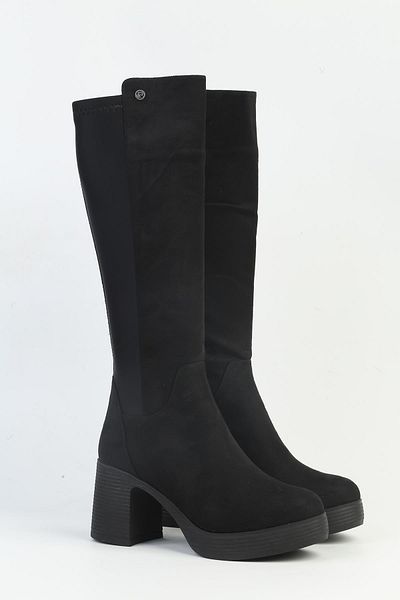 Pierre Cardin ®   Black Suede Women's Heeled Boots Pc-54118