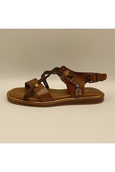 Ametist صندل مسطح من الجلد من Belen