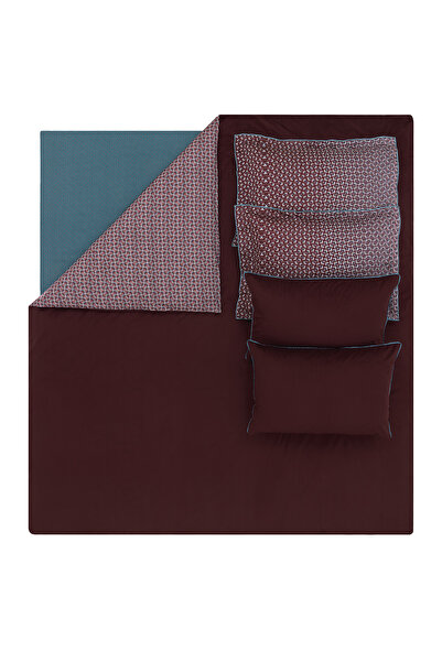 Yataş Charme Lisa Double Velvet Satin Duvet Cover Set - Burgundy