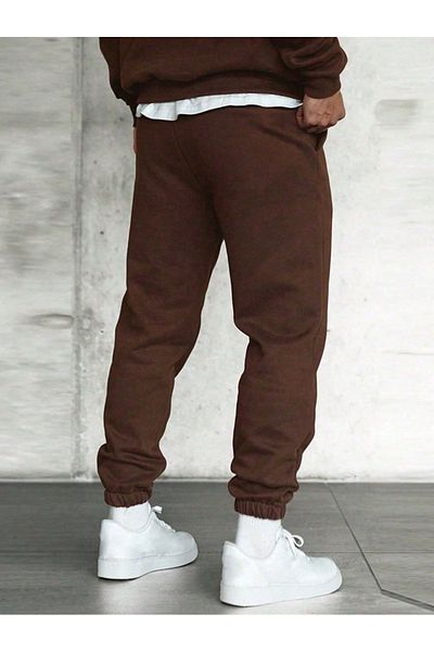 Altamira Ανδρικό παντελόνι καφέ ελαστικό oversize