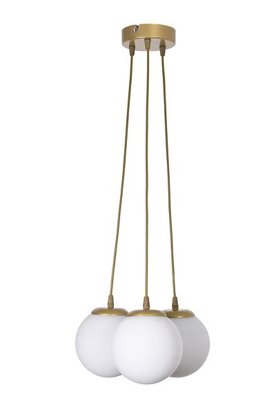 Modavize Zaragoza Modern Design Living Room Kitchen Bedroom Antique Color White Glass 3-Piece Chandelier