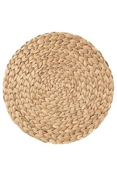 Atbyhome Placă de răchită Water Hyacinth Handmade Tricotat American Service 37 Cm - 1 Buc