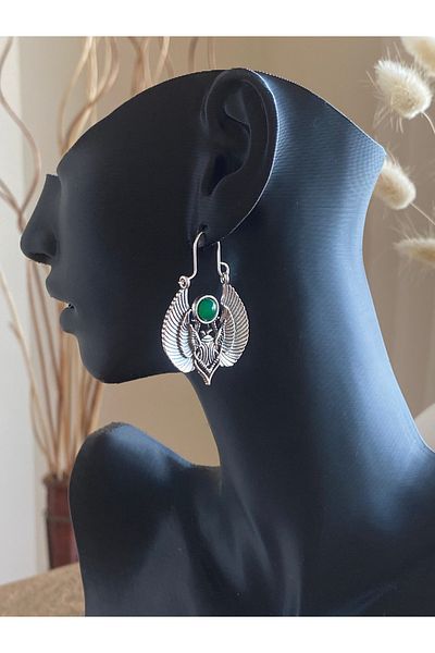 Store Winged Moth Figured Retro Style Beaded Women's Earrings
