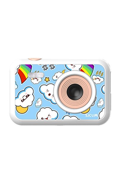 SJCAM Funcam Çocuklar Için Fotoğraf Makinesi Ve Kamera Bulut Desenli Beyaz