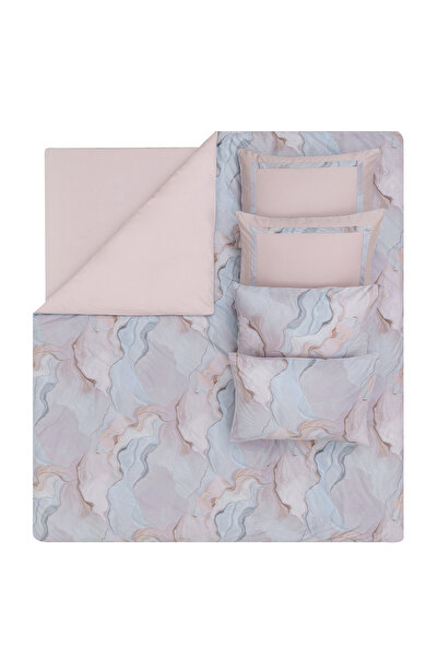 Yataş Charme Valeri Double Velvet Satin Duvet Cover Set - Powder