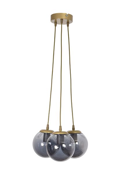 Modavize Zaragoza Modern Design Living Room Kitchen Bedroom Antique Color Smoked Glass 3-Piece Chandelier