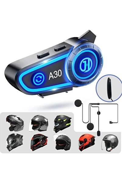 qasul Motosiklet Kask Kulaklık Intercom Işıklı Interkom 2800 Mah Batarya