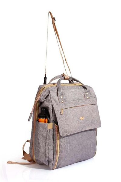 ÇÇS 51769 Model Mother-Baby Care Backpack with Bed - Gray