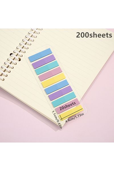 Mansura 200 Sheets Post-It Adhesive Note Paper - Index Sticker Index