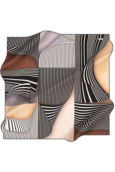 Aker Tivil İpek Eşarp 38565 Gold Karışık Desen