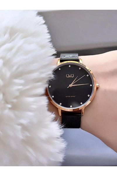 Q&Q Women's Straw Cord Wristwatch