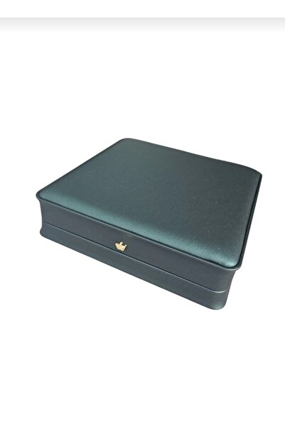 BURAKKUTU Deri Büyük Set (17X22 Cm) Kutusu Lüks (Yeşil)