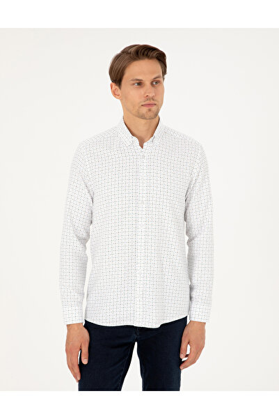 Pierre Cardin Cămașă verde slim fit cu mânecă lungă 50292262-VR054