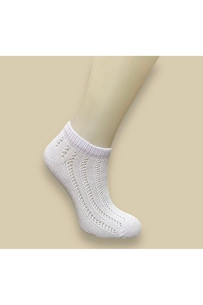 ALYA 3-Pack White Cotton Mesh Booties