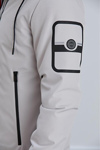 PIQUE Men's Hooded Zippered Soft Gel Coat