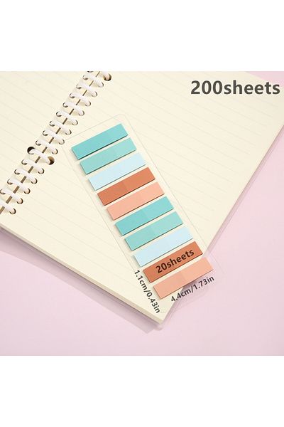 Mansura 200 Sheets Post-It Adhesive Note Paper - Index Sticker Index