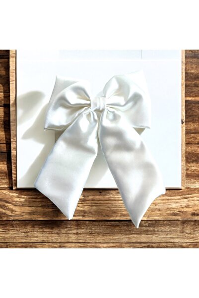 alsaccessories Model de lux cu coadă de cal Satin Clip Culoare albă Agrafă au...