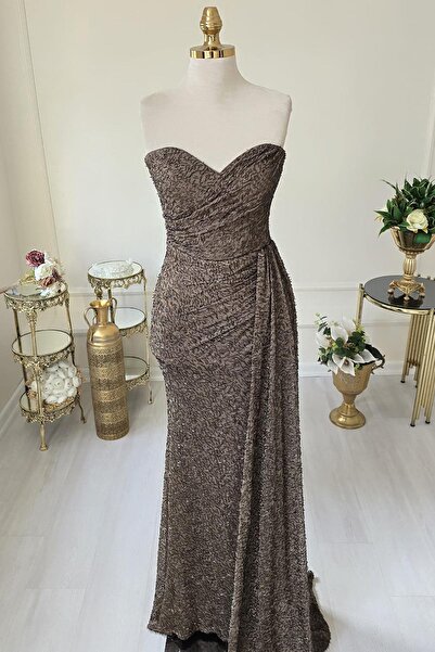 Yonca Moda Evi Haki Boncuk İşlemeli Abiye 1895