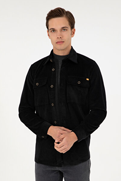 U.S. Polo Assn. Men's Black Long Sleeve Shirt 50291242 -Vr046