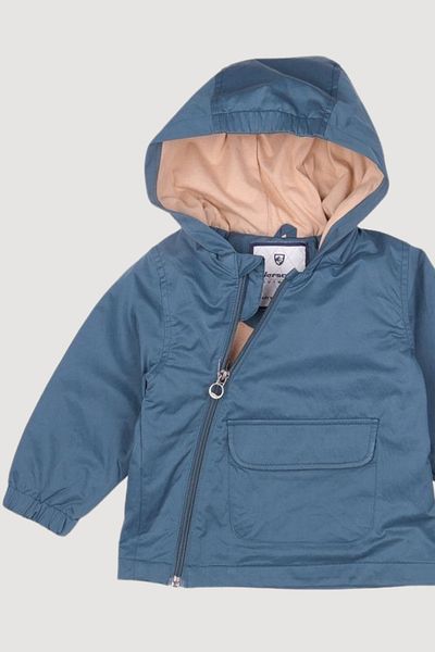 Verscon Hooded Front Zipper Pocket Lightweight Raincoat Girls and Boys Coat