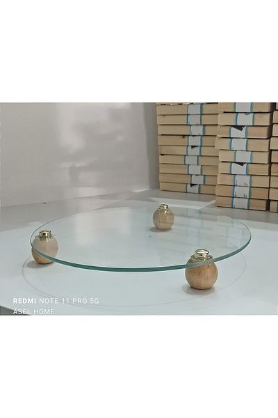 Home Round Glass Presentation 25 cm