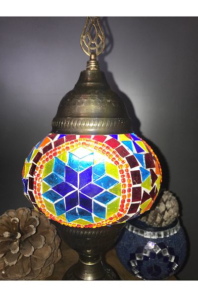 CYL HOME DECOR Authentic Handmade Mosaic Lampshade Table Lamp