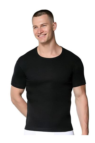 GÜMÜŞ 6 Pieces Silver Men's Crew Neck Short Sleeve Undershirt 4050