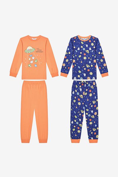 Penti Cotton Boys Space 2-Piece Multicolor Pajamas Set