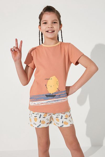 Penti Girl's Veg-t Vitamin 2-Piece Pajama Set