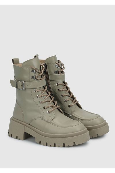 Provoq Γυναικείες μπότες Olive Leather - Κομψές και άνετες