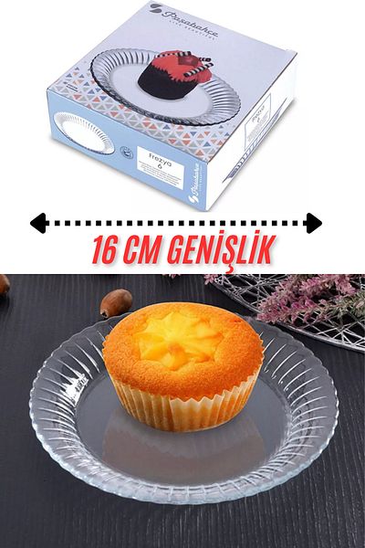Paşabahçe 12 Freesia Cake and Dessert Plates