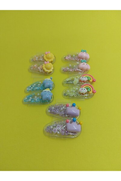 Demeter Karışık Figürlü Çıt-çıt Toka -2 (YEŞİL)