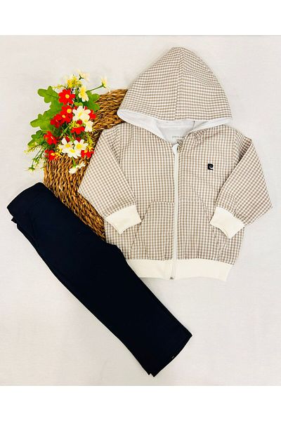 Pierre Cardin Boy's Thin Hooded Jacket Trousers Set