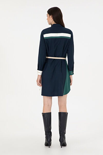 U.S. Polo Assn. Kadın Lacivert Dokuma Elbise 50289857-VR033