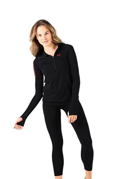 Hedef Woolona Docca Dikişsiz Yarım Fermuarlı Kapüşonlu Yün Termal İçlik