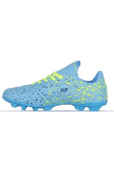 MP ONE Pantofi de fotbal pentru copii mari, cu șireturi, albastru