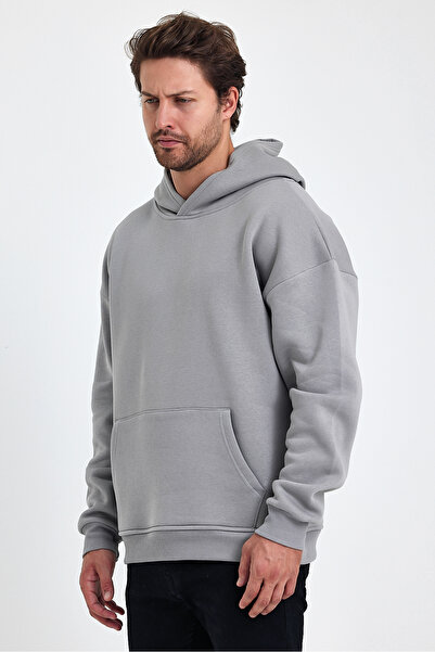 Overoz Gray Door Oversize Sweatshirt Hoodie Hbscgri