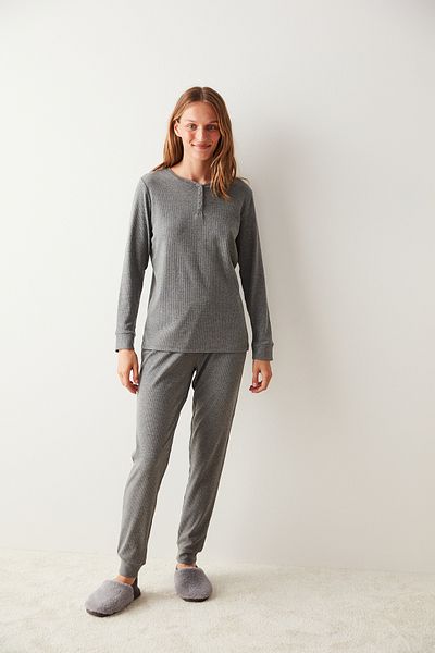 Penti Set de pijamale Relax Dark Rib
